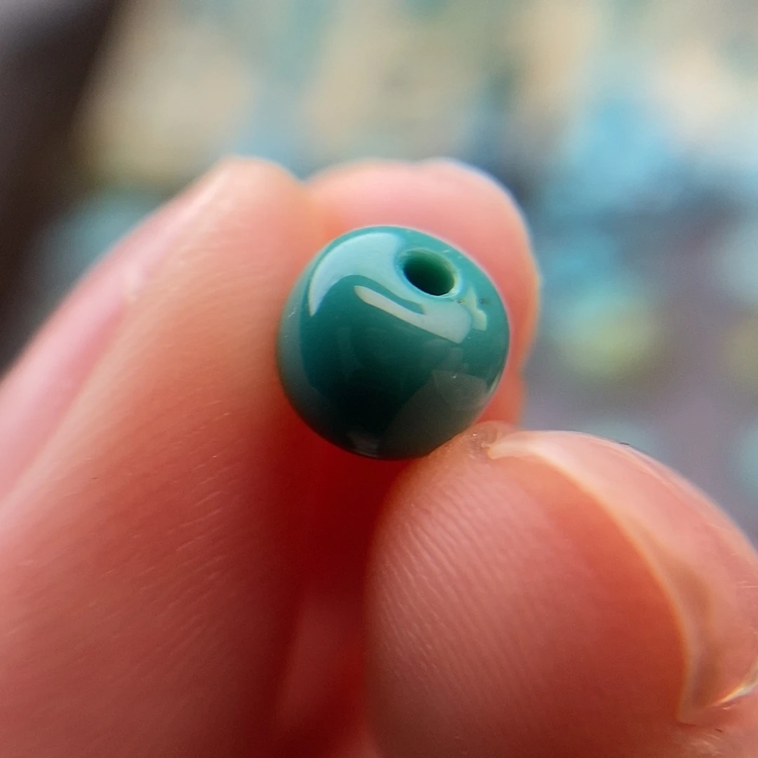 绿松石未镶嵌玉化老型6.8mm