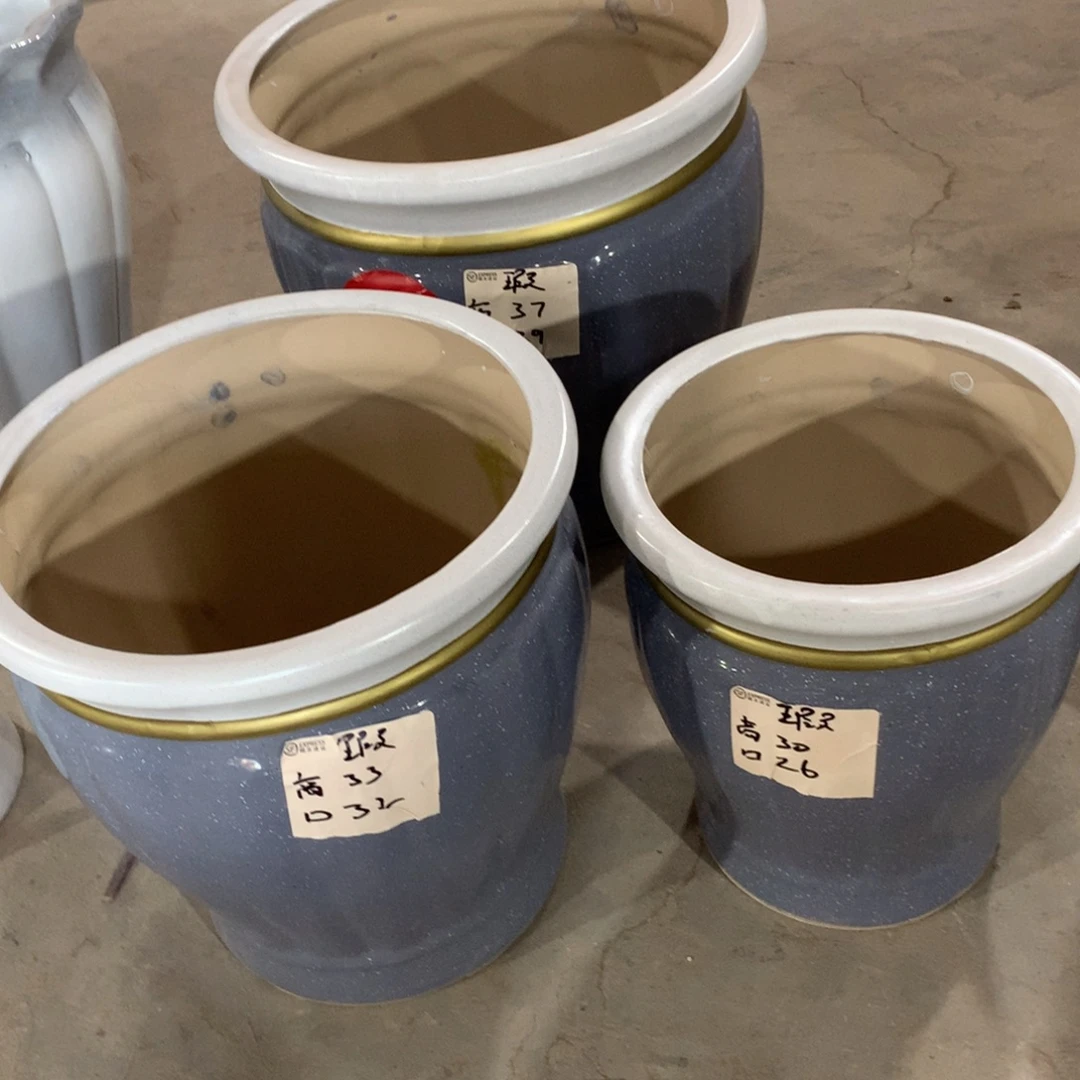 微瑕高温陶瓷花盆