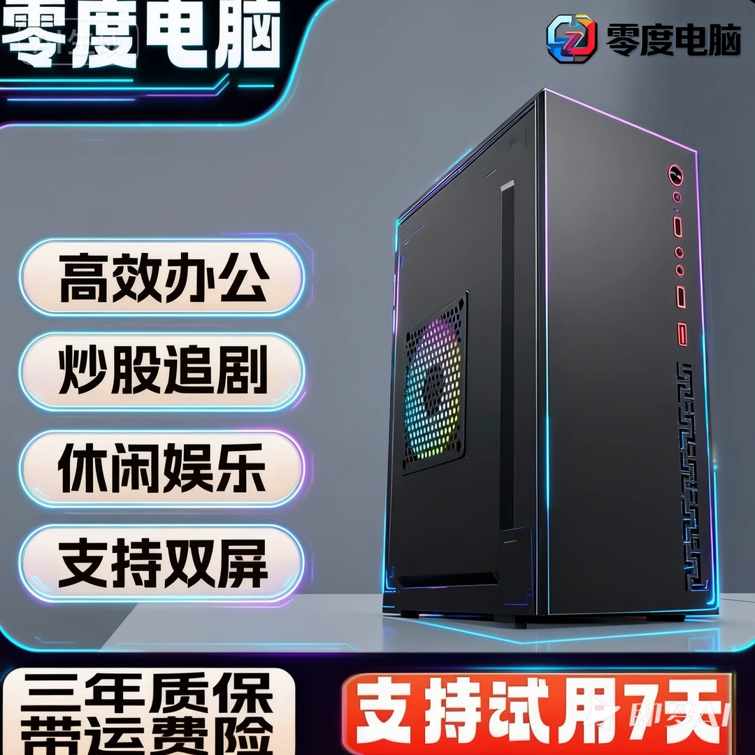 未拆封  台式电脑主机商务办公 休闲娱乐 支持多开