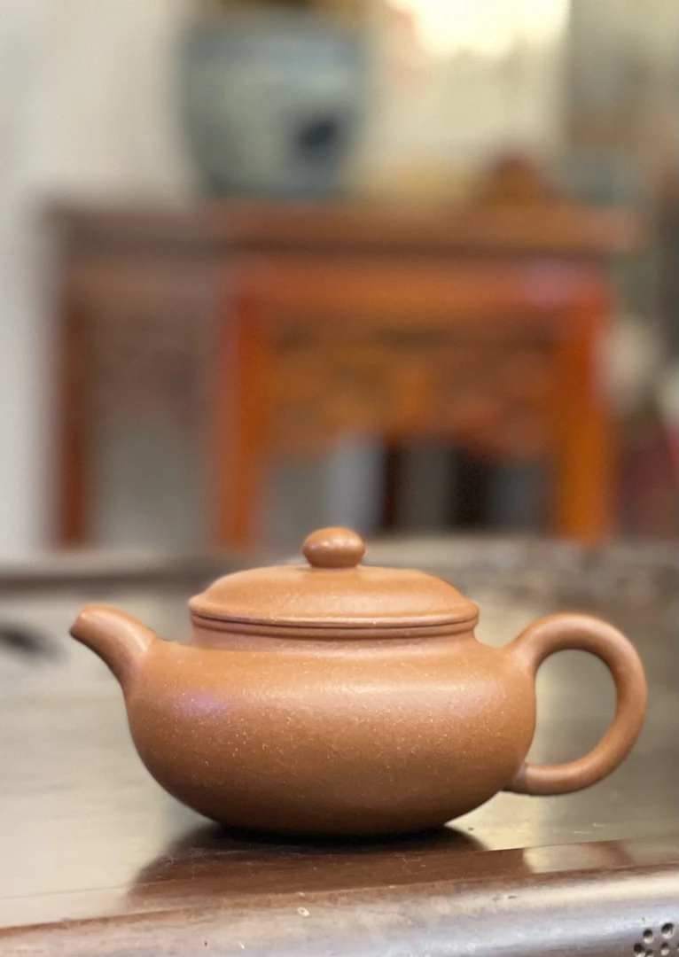 【红降坡泥·薄胎仿古壶】全手工黄龙山原矿降坡泥家用茶壶送礼紫砂