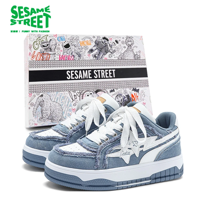 芝麻街2025秋季干净感痞帅男鞋休闲板鞋情侣款轻便耐磨增高运动鞋