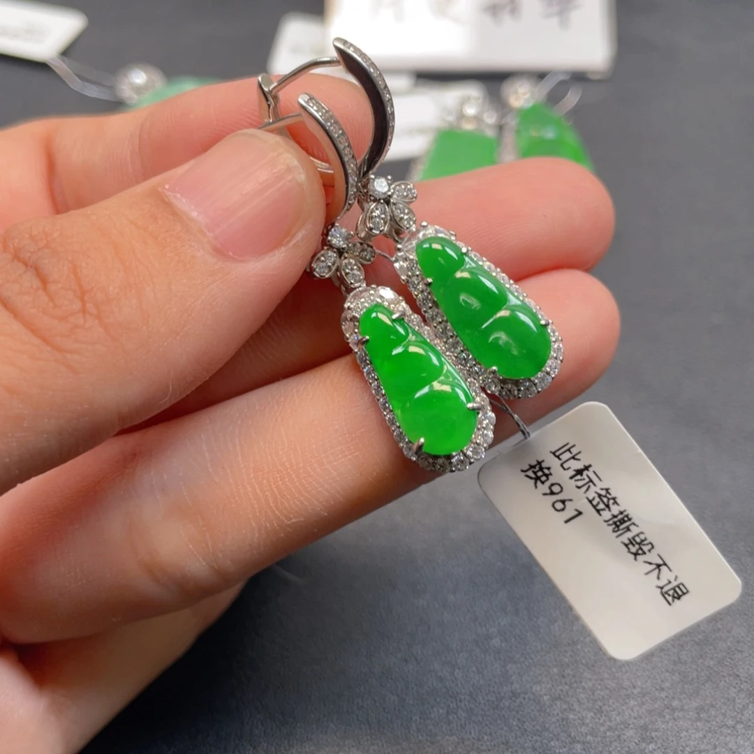 翡翠银S925镶嵌吊坠(不含链)