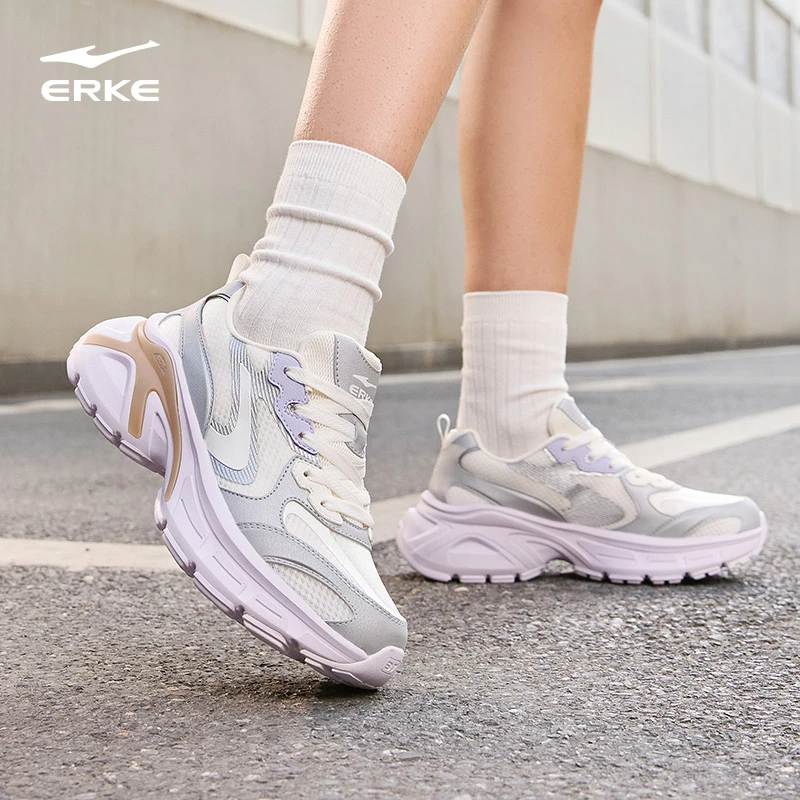 【于适推荐】雀跃2.0丨鸿星尔克老爹鞋女款网面透气时尚百搭休闲鞋