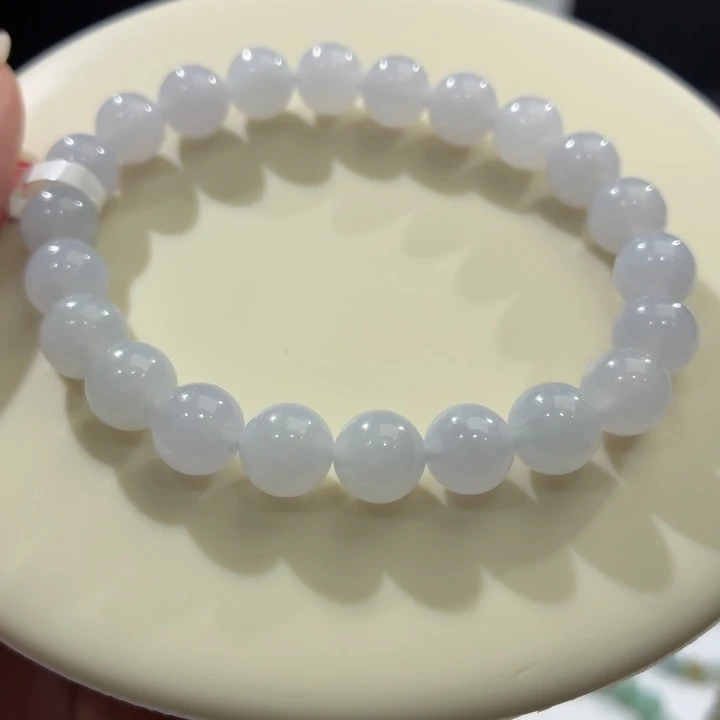 未镶嵌手链翡翠冰胶浅紫卡8.7