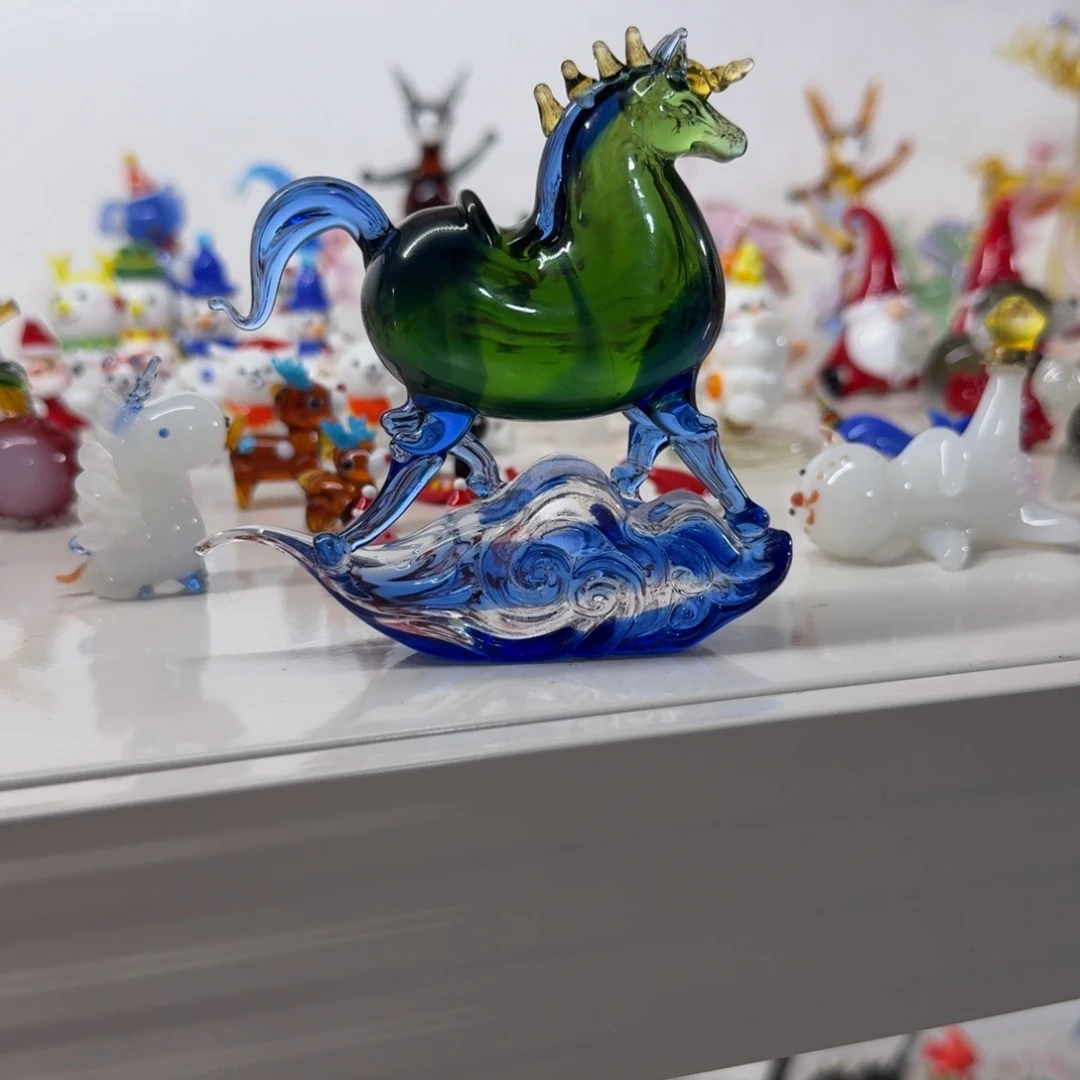 手工艺品琉璃唐马