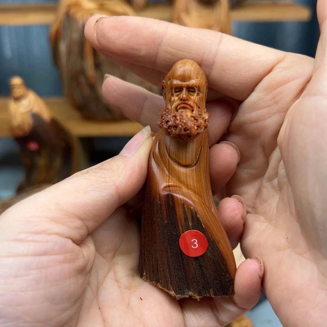 感***悟木崖柏木摆件手把件