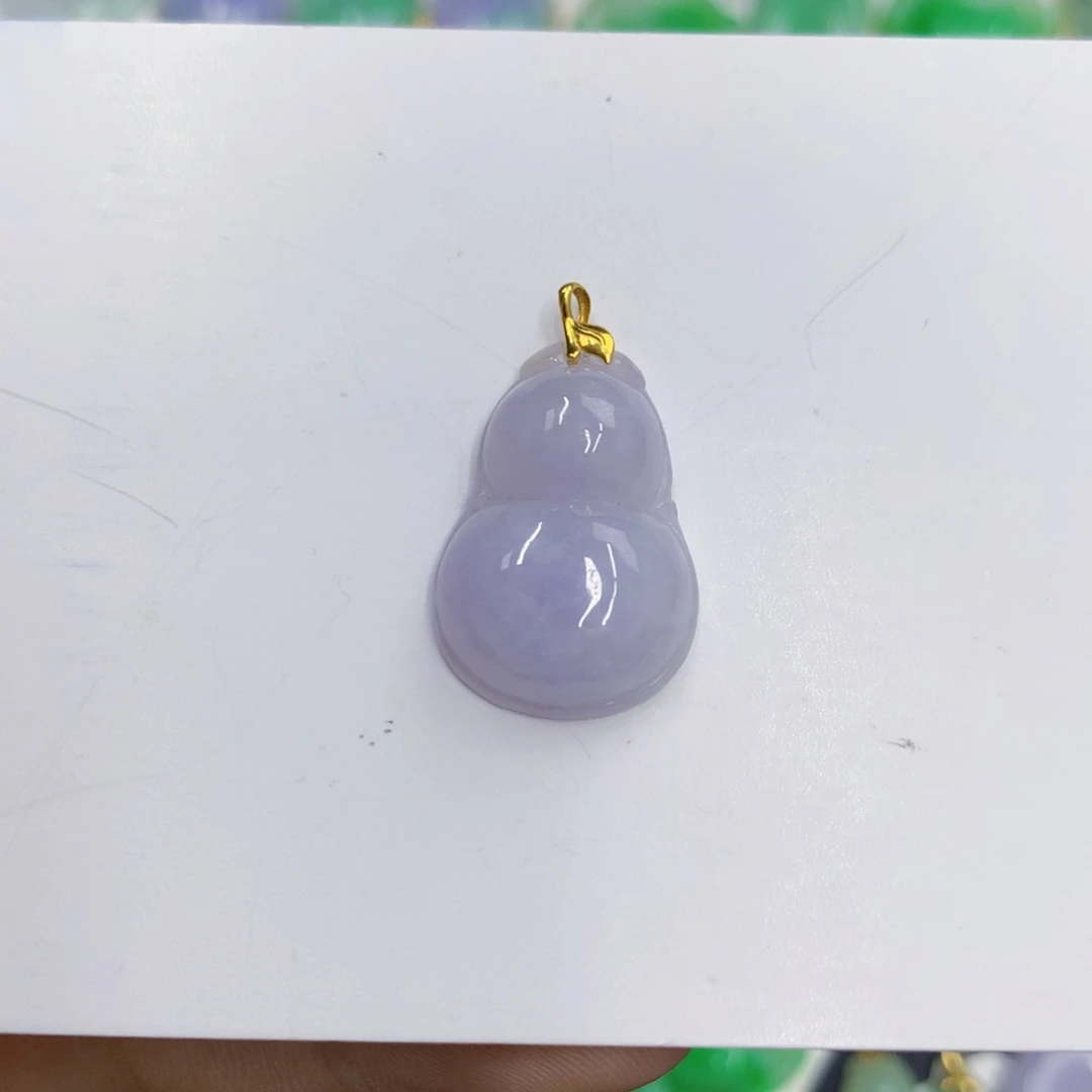 颈饰18K金镶嵌翡翠翡翠