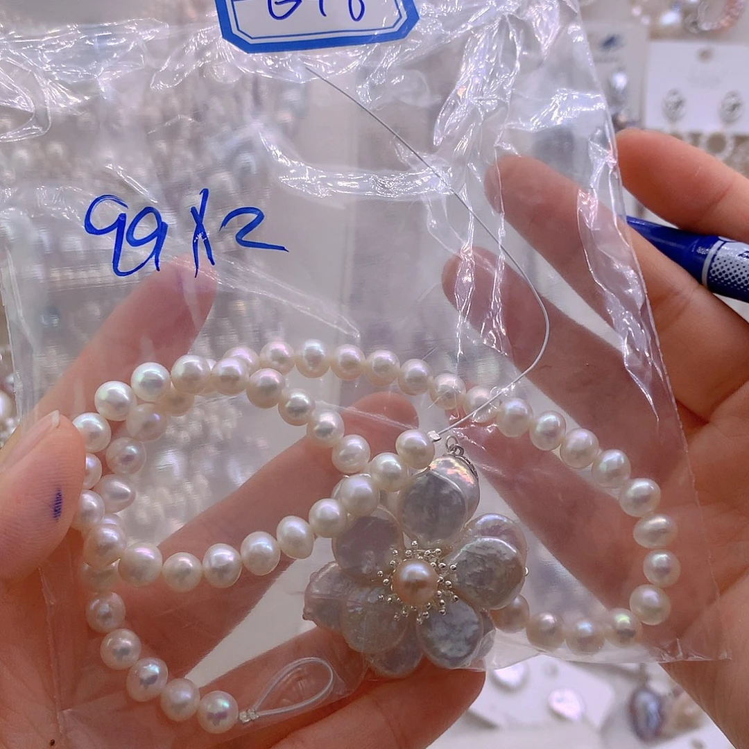 用***5未镶嵌项链淡水珍珠