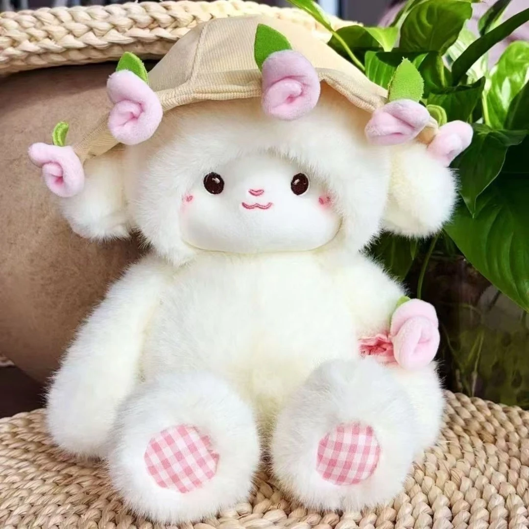 玫瑰花束小羊玩偶公仔可爱抱花睡觉抱枕毛绒情人节生日礼物kkk