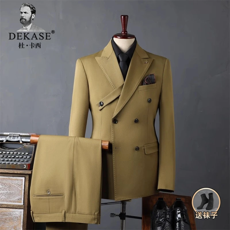 Dekase 英伦时尚西装套装男士正装绅士高级感商务职业装休闲西服