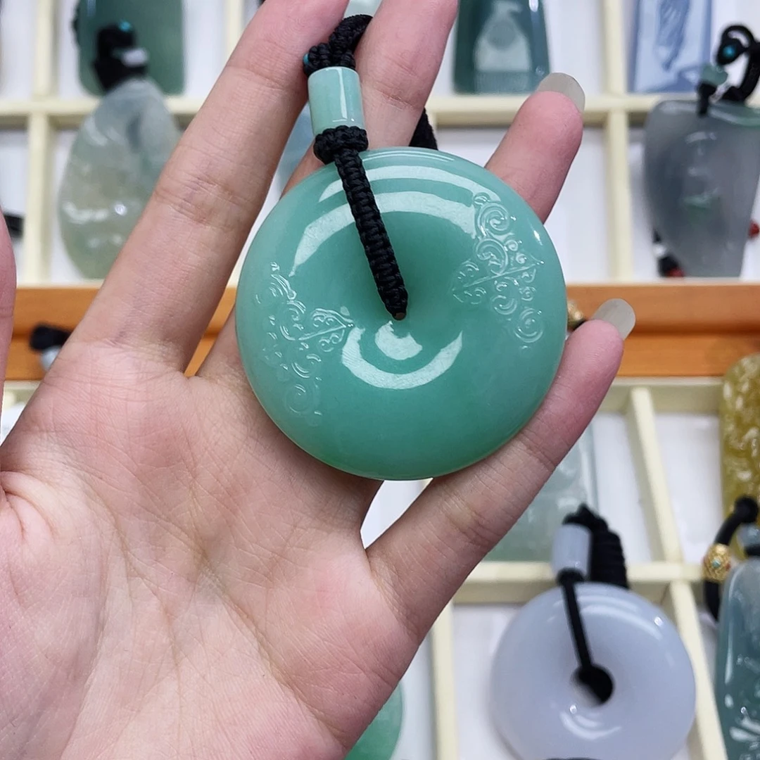 兜****未镶嵌挂件翡翠天然缅甸翡翠A货平安扣