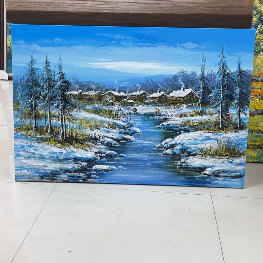 手工手绘精品油画60+90厘米