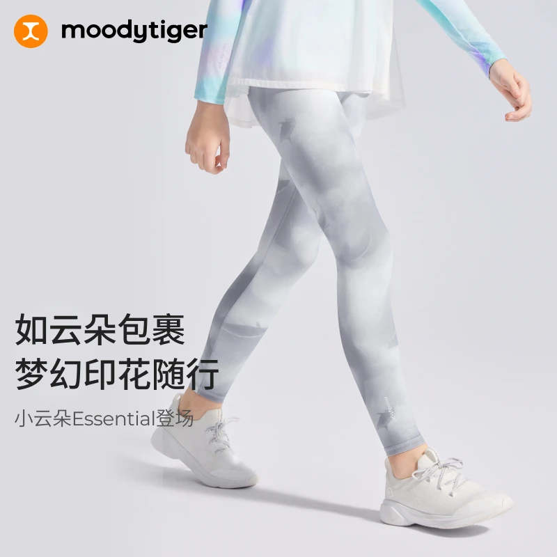 moodytiger25夏新女童运动印花紧身瑜伽裤51211426【H】