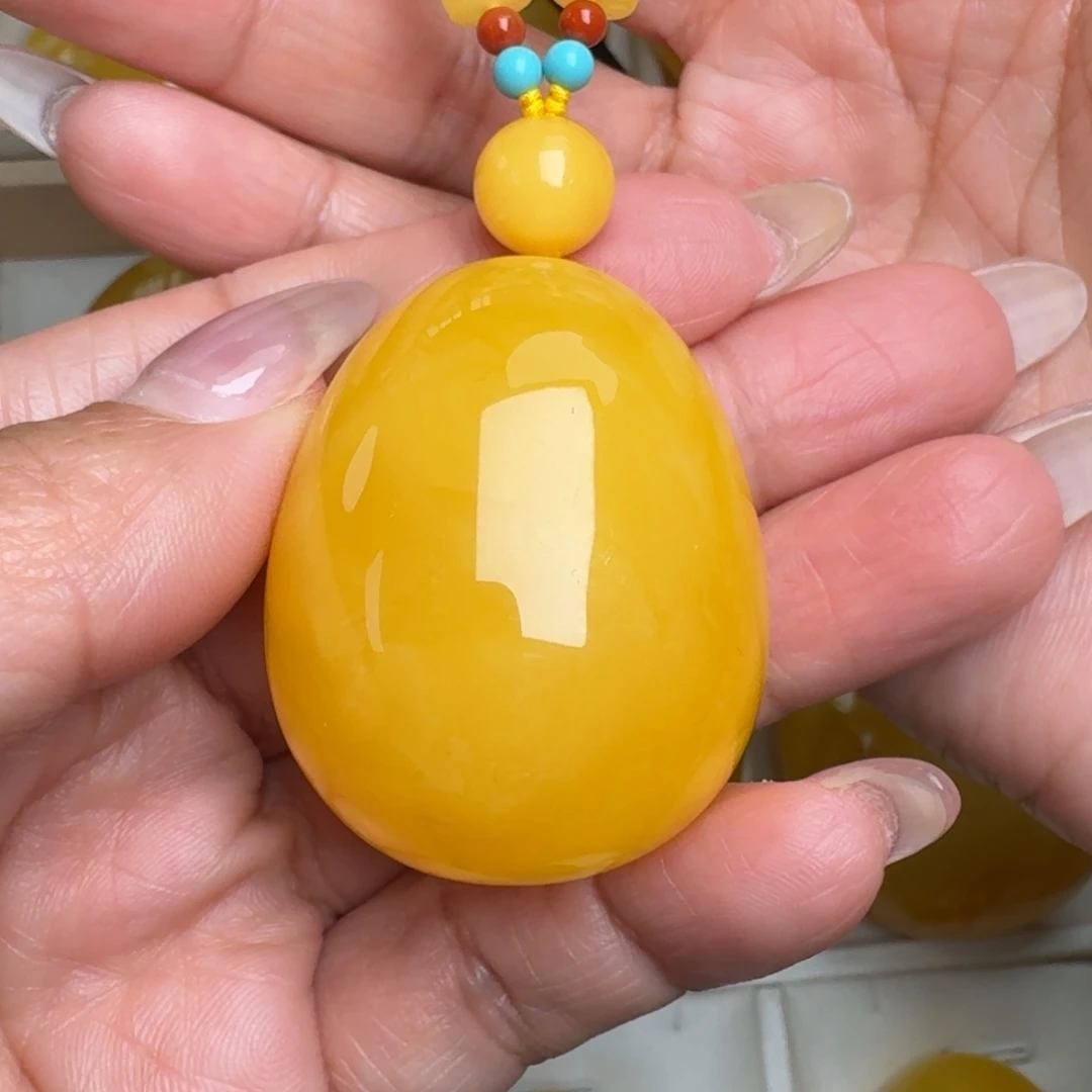 蜜蜡未镶嵌毛衣链无优化无烤色无补胶无覆膜无辐照无煮蜜