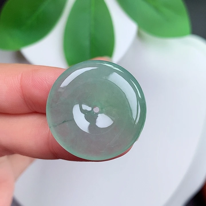 颈饰未镶嵌翡翠平安扣 25.3x5.0mm