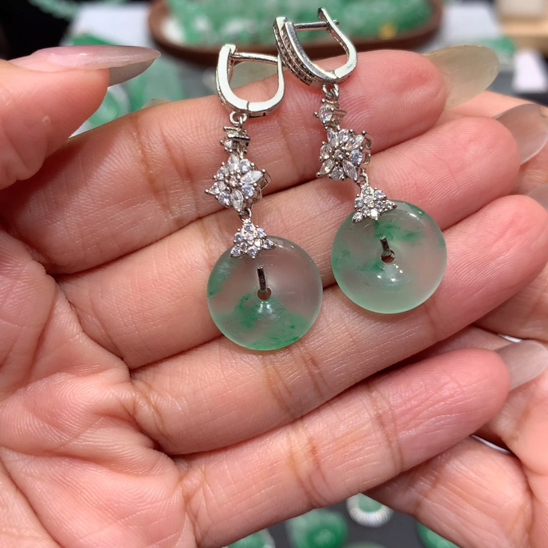 颈饰银S925镶嵌石英质玉（非洲翠）C***y