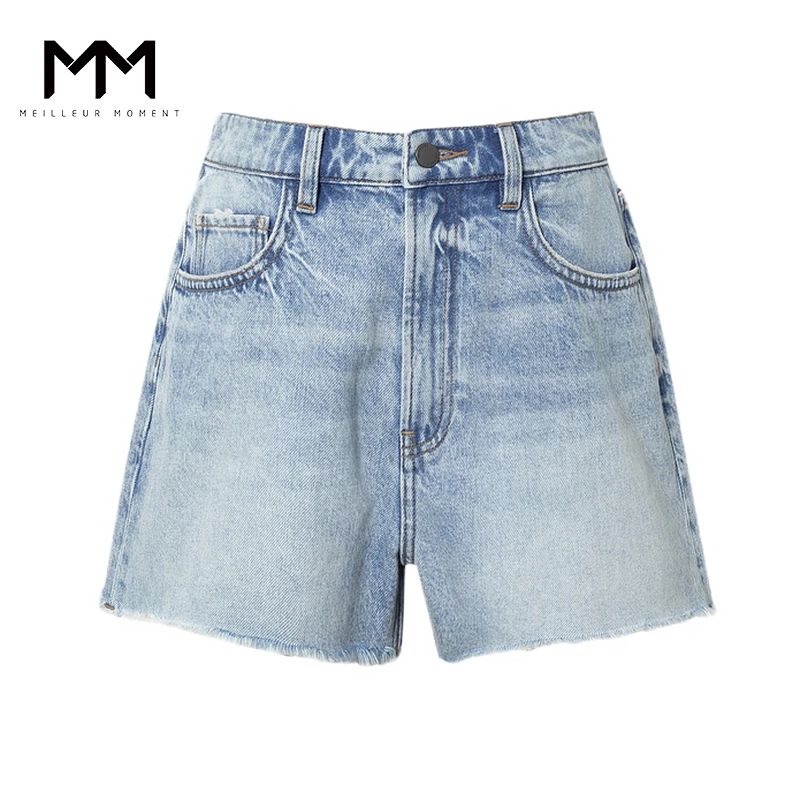 MM麦檬蓝色短裤牛仔裤商场同款25夏新品5G5251701D