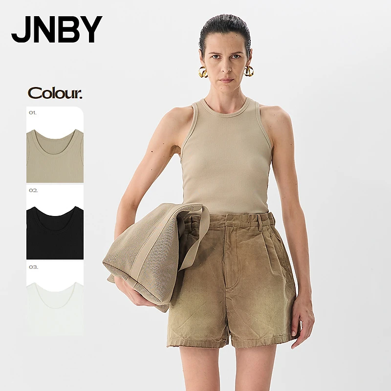 【商场同款】JNBY/江南布衣25夏新品背心无袖圆领修身5P4011790