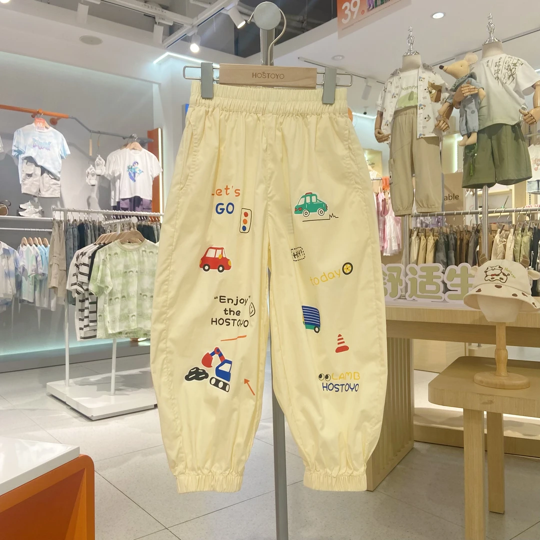 皇室童缘【童裤专家】纯棉透气2025男童夏季长裤运动