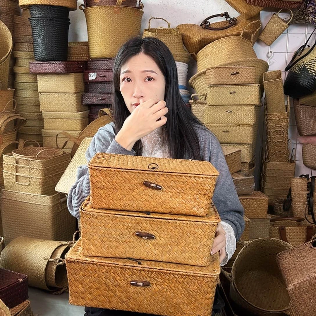 草编草编包/草编收纳盒微瑕疵