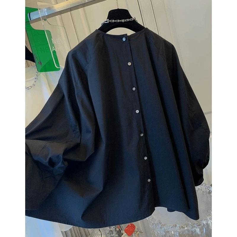 高级感法式慵懒风衬衫外套宽松休闲大版遮肉上衣女装2025春装新款