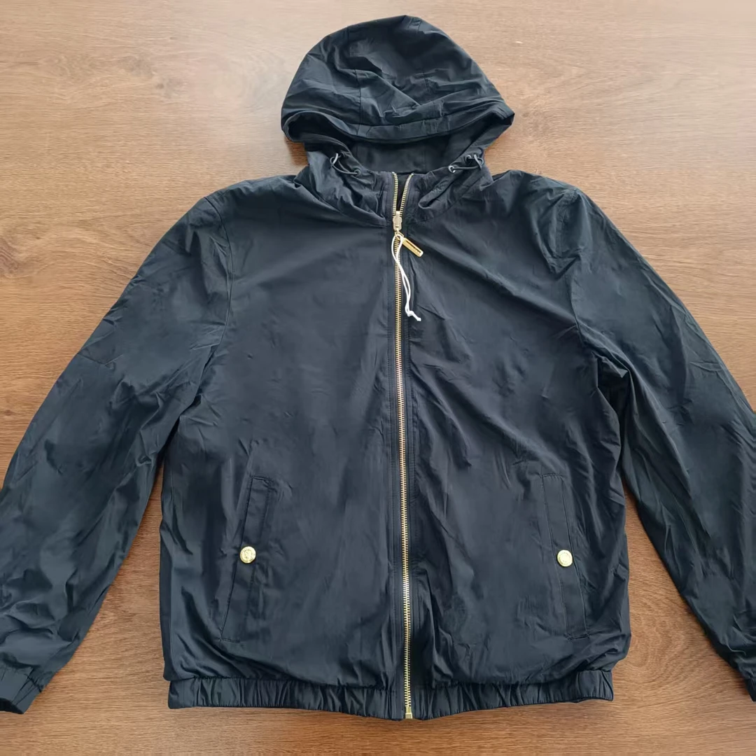 S运动美式男款连帽夹克外套黑色常规款连帽时尚（卡码拍小）