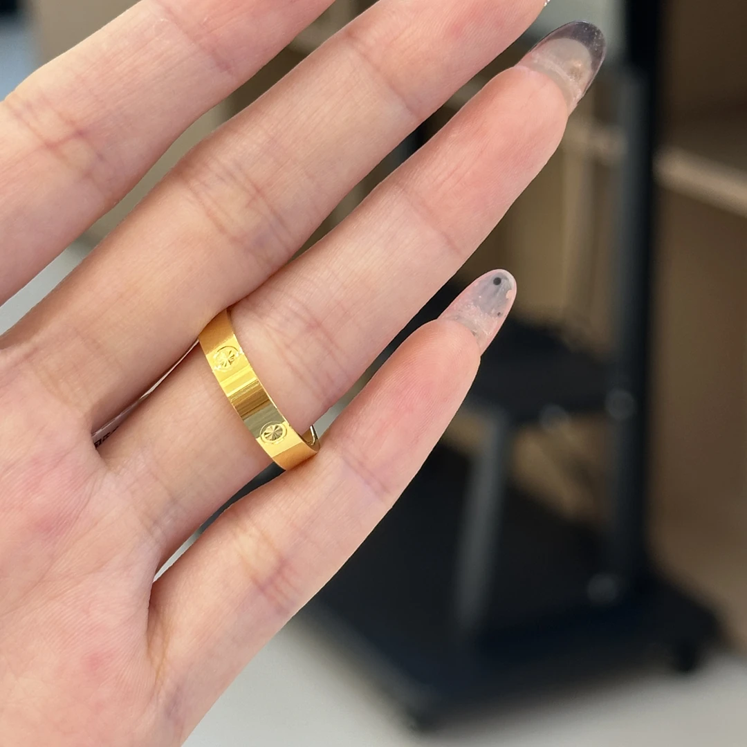 老鼎黄金 【卡家米字】黄金戒指足金999 不支持七天无理由