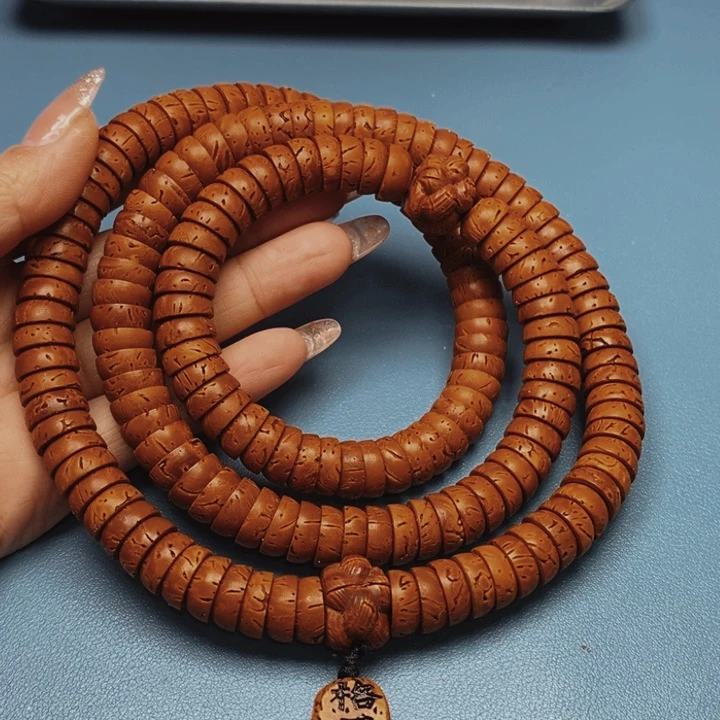 桃核脖挂饭碗12花皮色差166颗