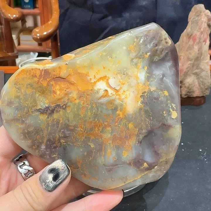 昌化石用****8昌化玻璃底朱沙冻原石