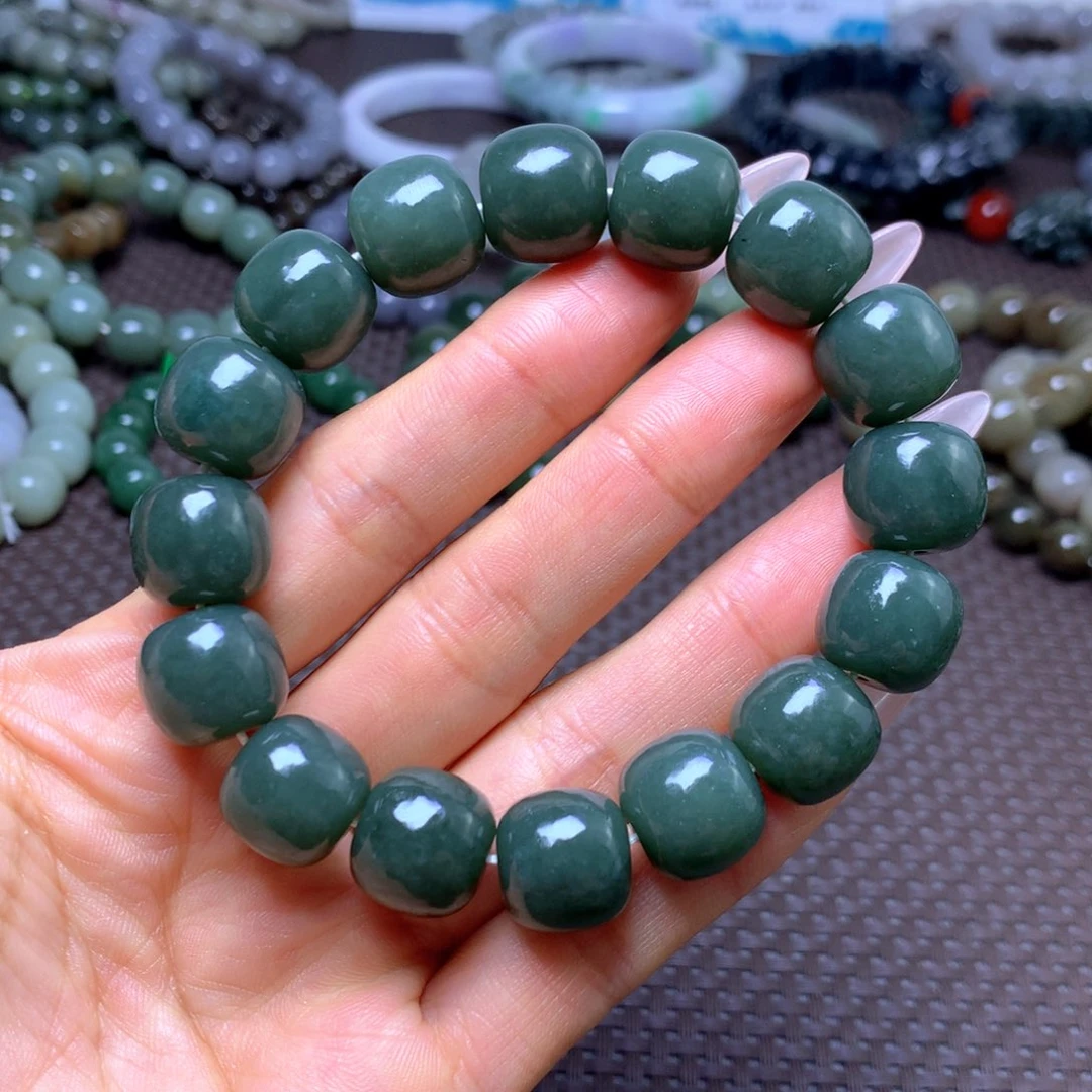 和田玉未镶嵌手串卡14