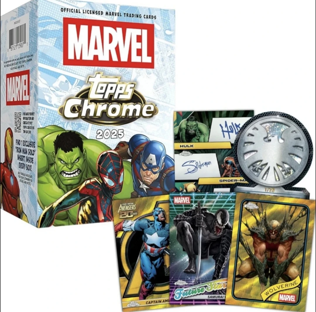 2025 Topps Chrome Marvel  漫威 手雷盒 收藏卡 1 盒 【默认代拆】