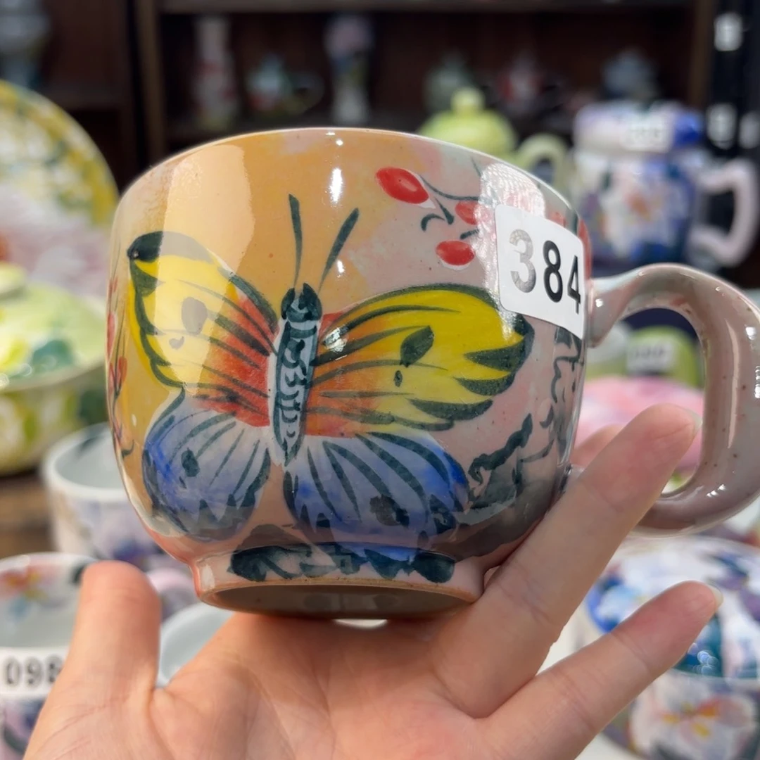 瓷片景德镇手绘高温釉下彩陶瓷茶具