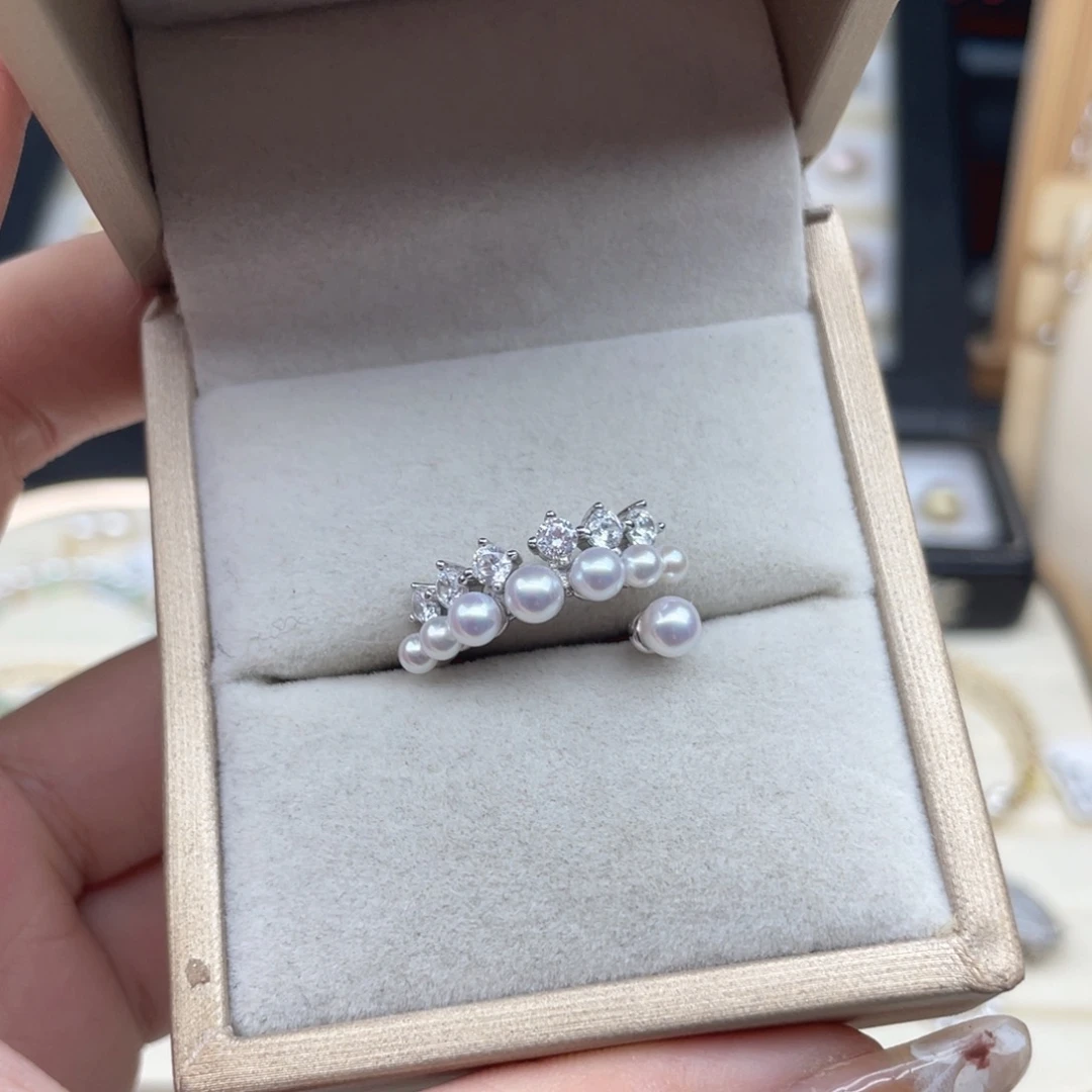 戒指淡水珍珠银S925镶嵌E29