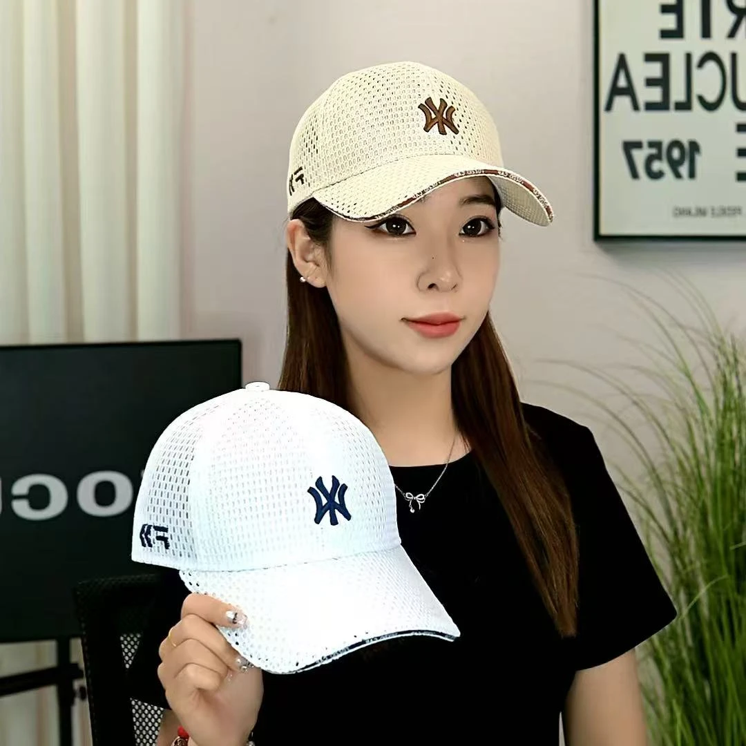 夏季帽子男女新款大头围网眼透气棒球帽出游防晒夹心遮阳帽