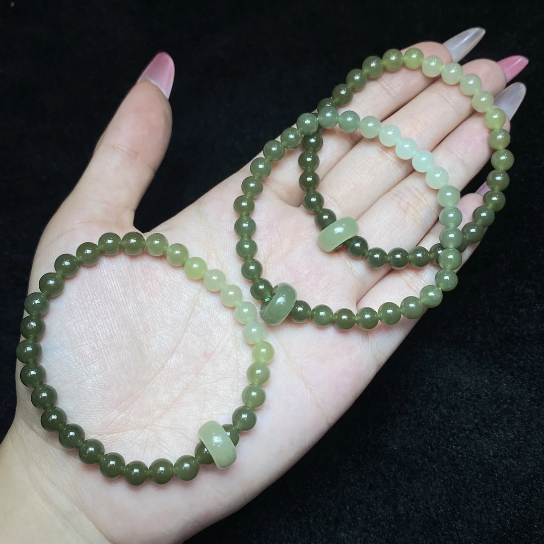 【小北珠宝】和田玉DIY单圈手串约5mm+【多样性发一件】10-BH02X1575