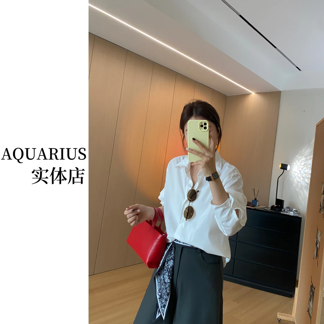 【AQUARIUS 】（白月光）设计师款长袖衬衫1582