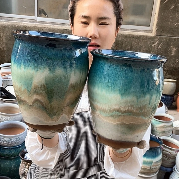 紫砂花盆正品口18高22