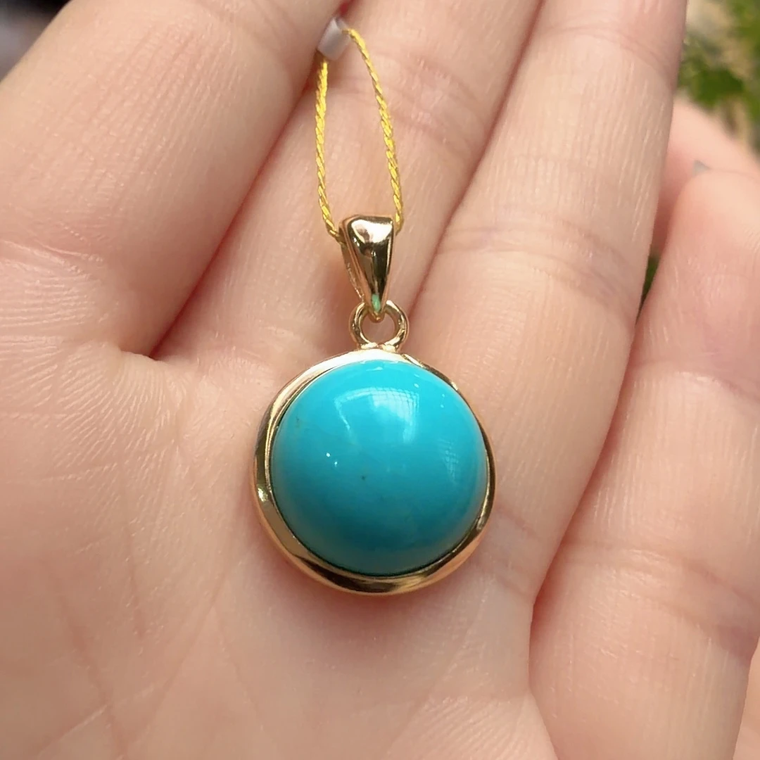 绿松石银S925镶嵌颈饰