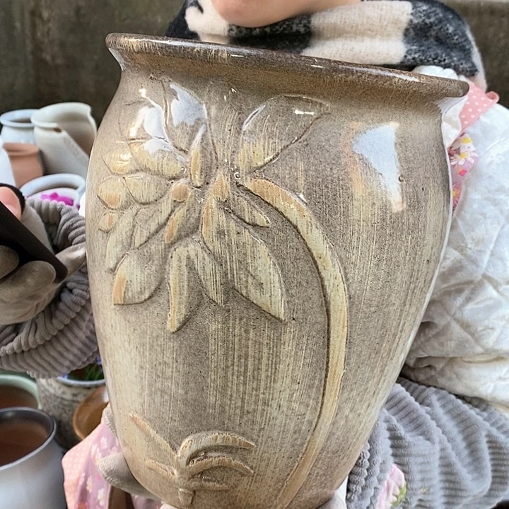 紫砂花盆正品口20高25