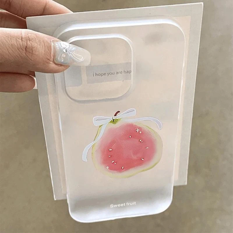 蝴蝶结芭乐适用iphone13/16手机壳苹果15pro小众12夏天多巴胺14软