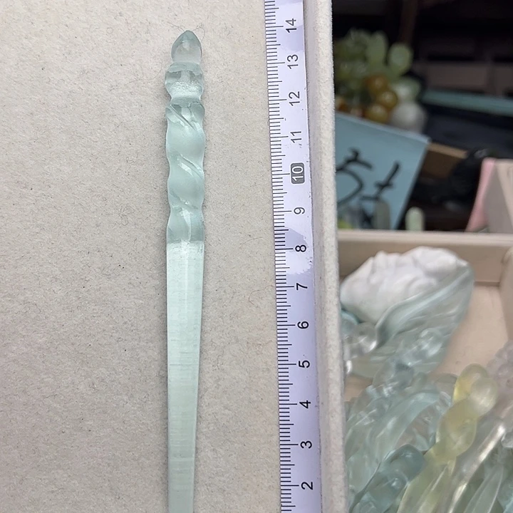 蛇纹石玉未镶嵌发簪葫芦