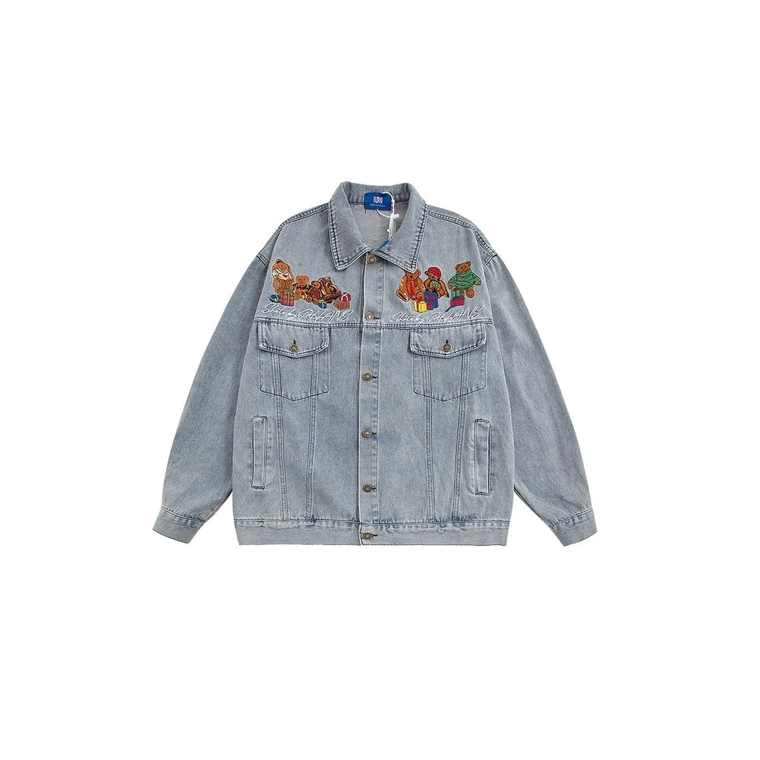 主播推荐~A301-A350外套网红百搭宽松复古韩版牛仔外套男女四季款