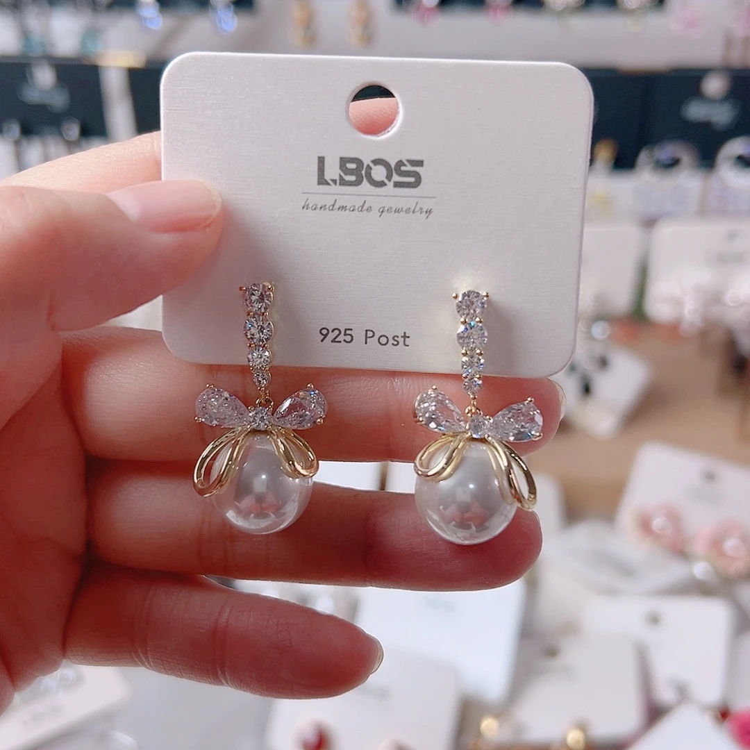 琉璃纯铜合金耳环的