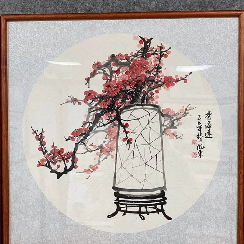 【闪购商品】国画手绘国画带框60.60