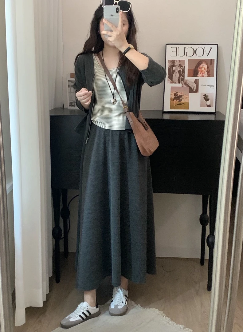 运费补贴小蓝专属春秋韩版百搭修身显瘦气质时尚垂感针织三件套装