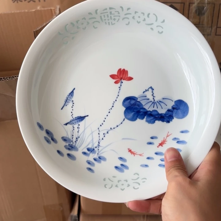 青瓷景德镇陶瓷盘子两只