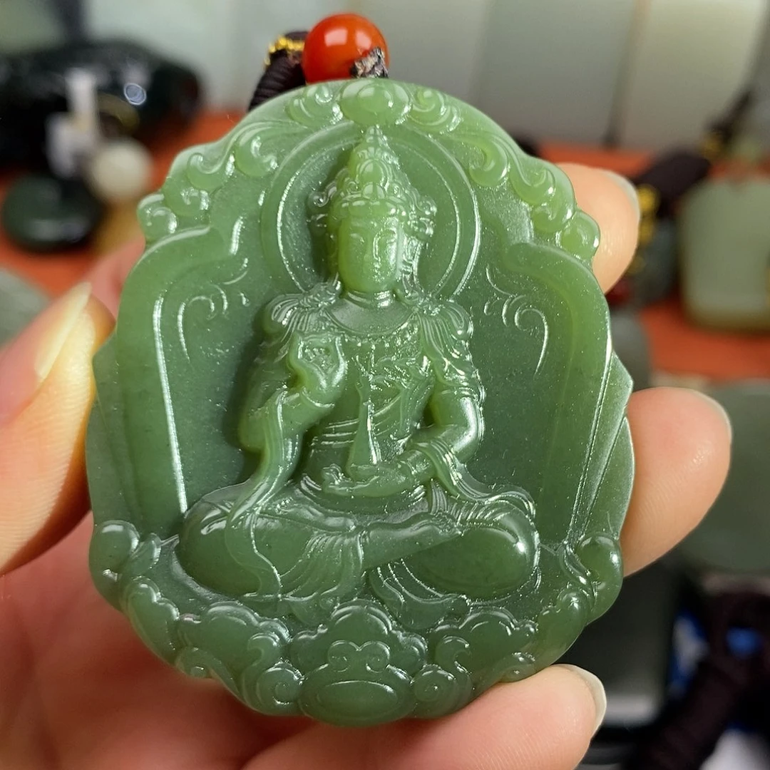 和田玉未镶嵌颈饰精品观音