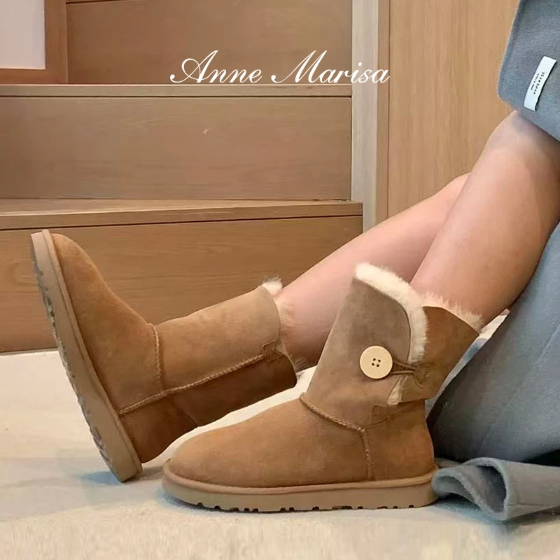 【大老板专属】2025冬季新款加绒加厚保暖羊皮毛一体雪地靴贰