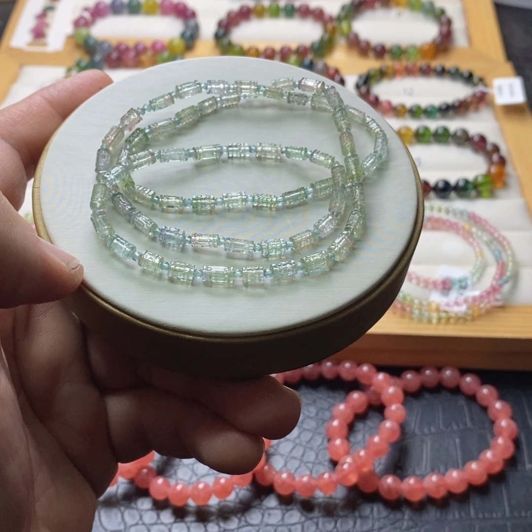 碧玺手链碧玺未镶嵌