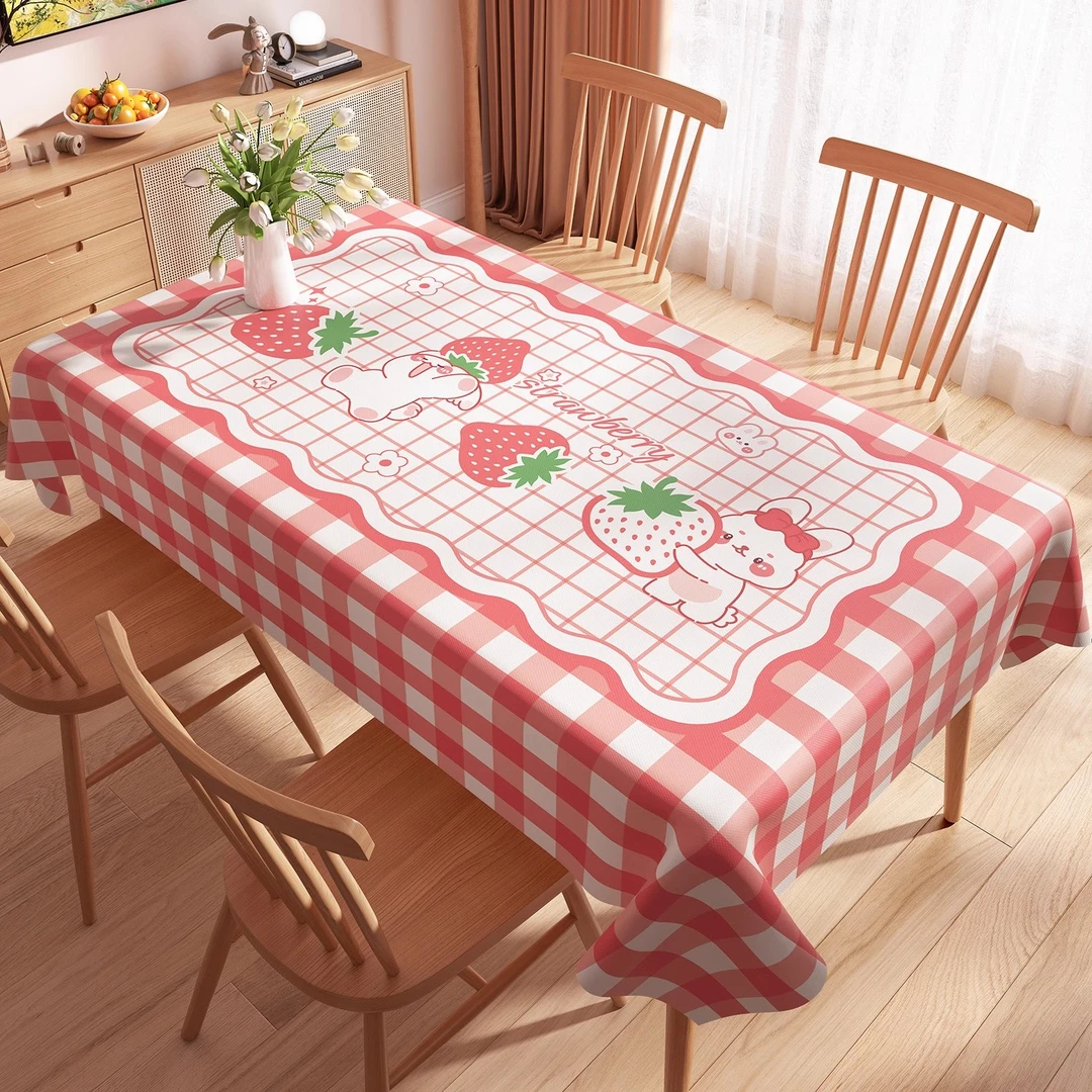 氛围感长方形餐桌桌布新款2025高档大气桌垫防水防油又防烫盖布